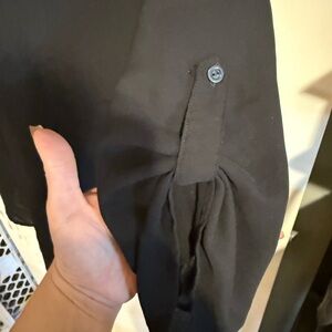 4/$16 Justify Women’s Sheer Black Blouse 3/4 Sleeve